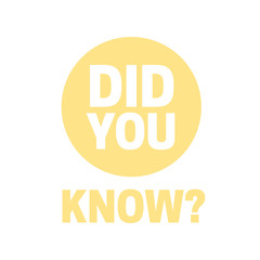 Did you know icon. Did You Know vector sign
