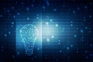 Fototapeta premium bulb future technology, innovation background, creative idea concept 