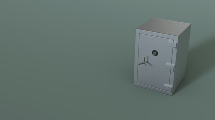 Caja fuerte cerrada.