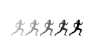 Plakat Run women competition icon