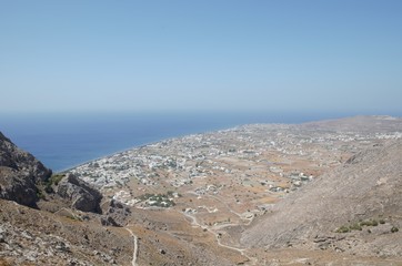 Nature landscape view over Santorini