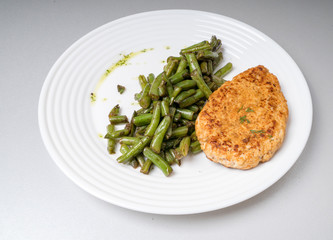 Delicious dinner with beans