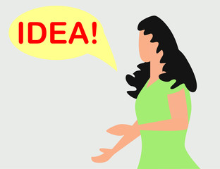 Vector illustration of thinking idea or solution concept with fast thinking solution and idea concept