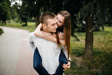 Fototapeta premium Young couple in love