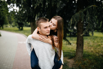 Naklejka premium Young couple in love