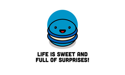 Life is sweet and full of surprises Quote Poster Design