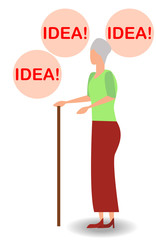 illustration of thinking idea or solution concept with fast thinking solution and idea concept