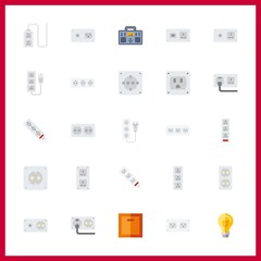 25 switch icon. Vector illustration switch set. switch off and turned off icons for switch works