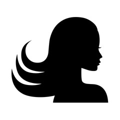 Portrait and silhouette of a woman 