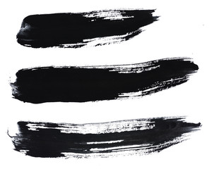 strokes of black paint