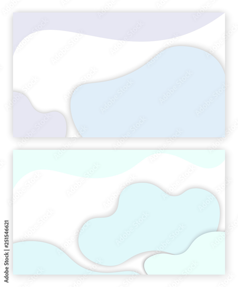 Poster design of web page vector, business banner abstraction. background white and blue color, abstract fo
