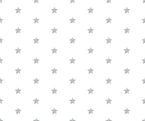 White and grey vector seamless pattern with stars
