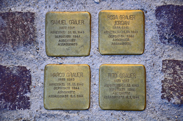 stumbling stones, shoa, camp, holocaust, lublin, majdanek, war, death, memorial, italy, lanciano,...