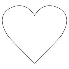 Vector symbol heart isolated. Valentines. Love symbol