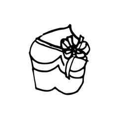 Hand drawn doodle gift.Perfect for invitation, greeting card