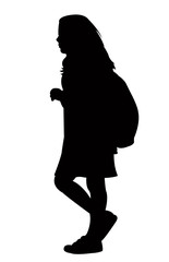 student girl body silhouette vector