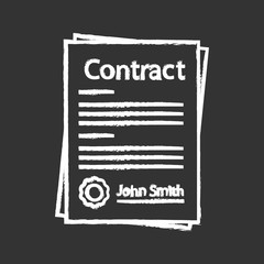 Contract auditing chalk icon
