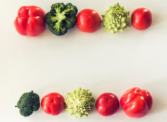 Plant based raw food seasonal vegetables background, vegan food cooking ingredients, top viewю