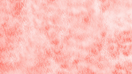 Trendy coral color background. Abstract cracked background. Ceramic abstract pattern. 16:9
