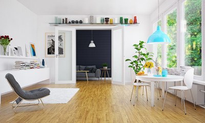 modern scandinavian living room design.