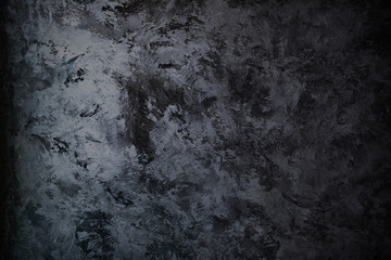 hand-made gray textured black Venetian plaster, matted silk