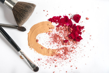 concealer blush lipstick. make-up cosmetics.