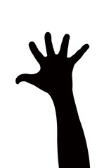 Obraz premium a hand silhouette vector