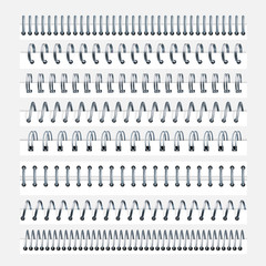 Spiral for sheets set, calendar or textbook wire