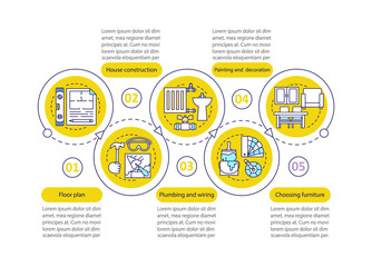 House building vector infographic template