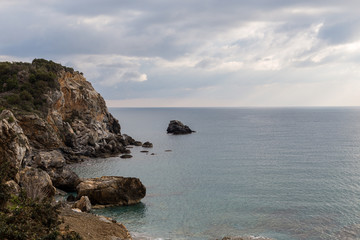 Fototapeta na wymiar Secluded Mediterranean bay