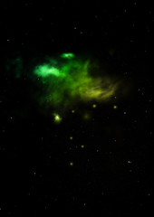 Being shone nebula. 3D rendering