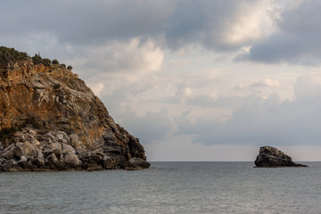 Seascape with picturesque rocks
