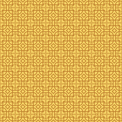 Seamless Lace Pattern With Abstract Geometric. Vector illustration. Orange color