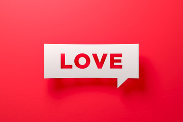 White Chat Bubble On Blue Background 