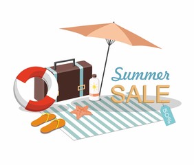  Beach Accessories Suitcase, umbrella.  Discount Summer sale goods