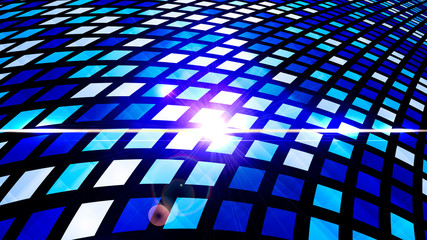 Digital abstract technology design - shiny color checkered techno vector abstract background. Cyberspace concept.