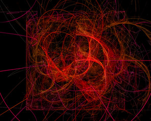 abstract digital fractal, fantasy design 