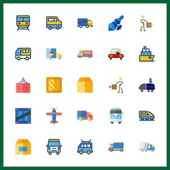 25 cargo icon. Vector illustration cargo set. transportation and freight forwarding icons for cargo works