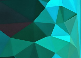 Conceptual abstract geometric background. Colored polygon pattern for creative design. Chaotic multicolor triangles texture. Unusual low poly composition. Bright graphic artwork.