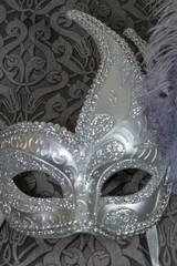 Masque de carnaval argent et violet