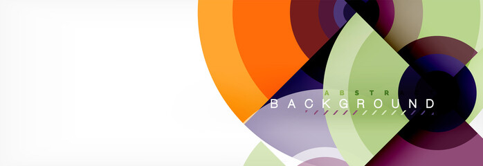 Fototapeta premium Circle geometric composition abstract background design, cover, template, brochure, flyer.