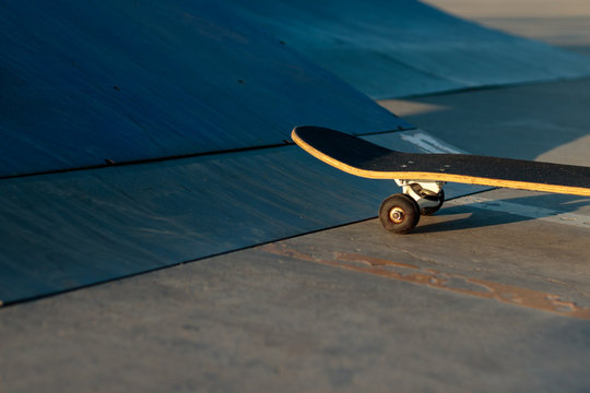 skateboard at a skatepark