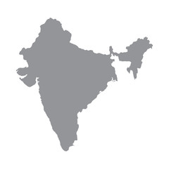 India map gray