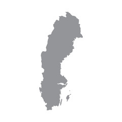 Sweden map gray