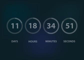 Countdown timer clock background