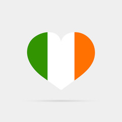 Heart Ireland flag sign