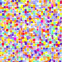 The multicolored squares on white background  