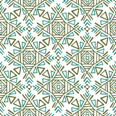   Boho ethnic ornament tribal art print. Seamless pattern, hand drawn. Vector illustration.