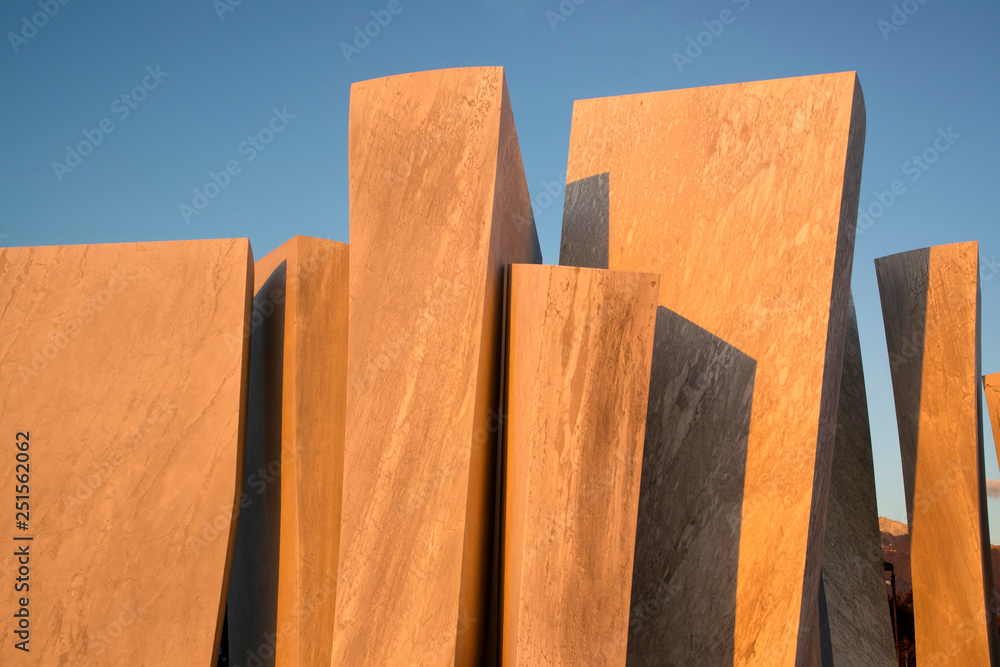 Wall mural Marble blocks at sunset