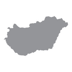 Hungary map gray